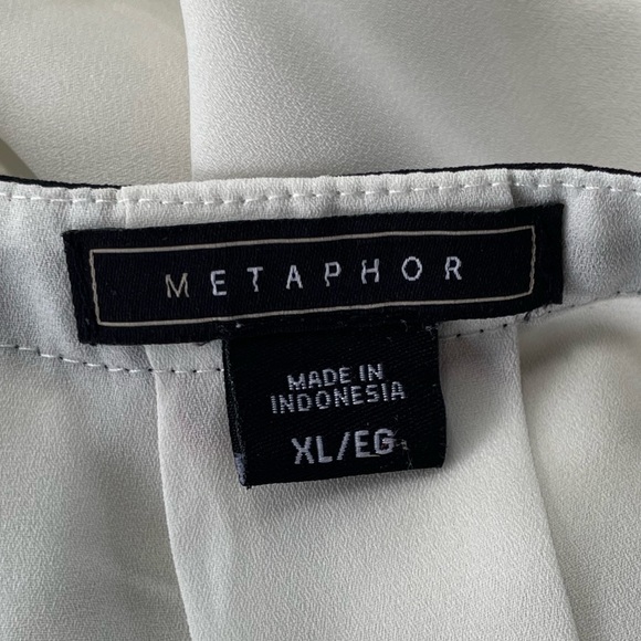 METAPHOR Black Trim Long Sleeves Button Down Shirt Sz XL - Picture 8 of 10